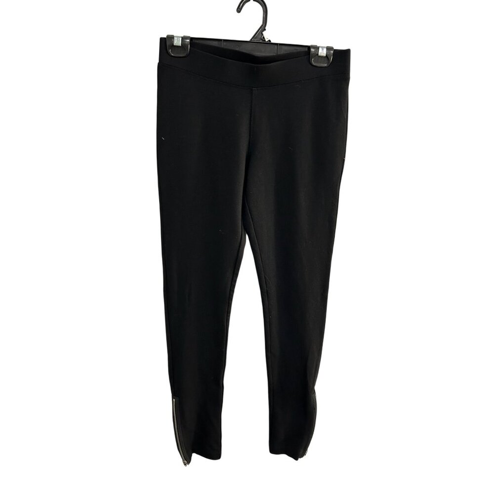 Express Pants Black Ankle Zip Stretch Slim Fit Leggings Size Small Modern Sleek